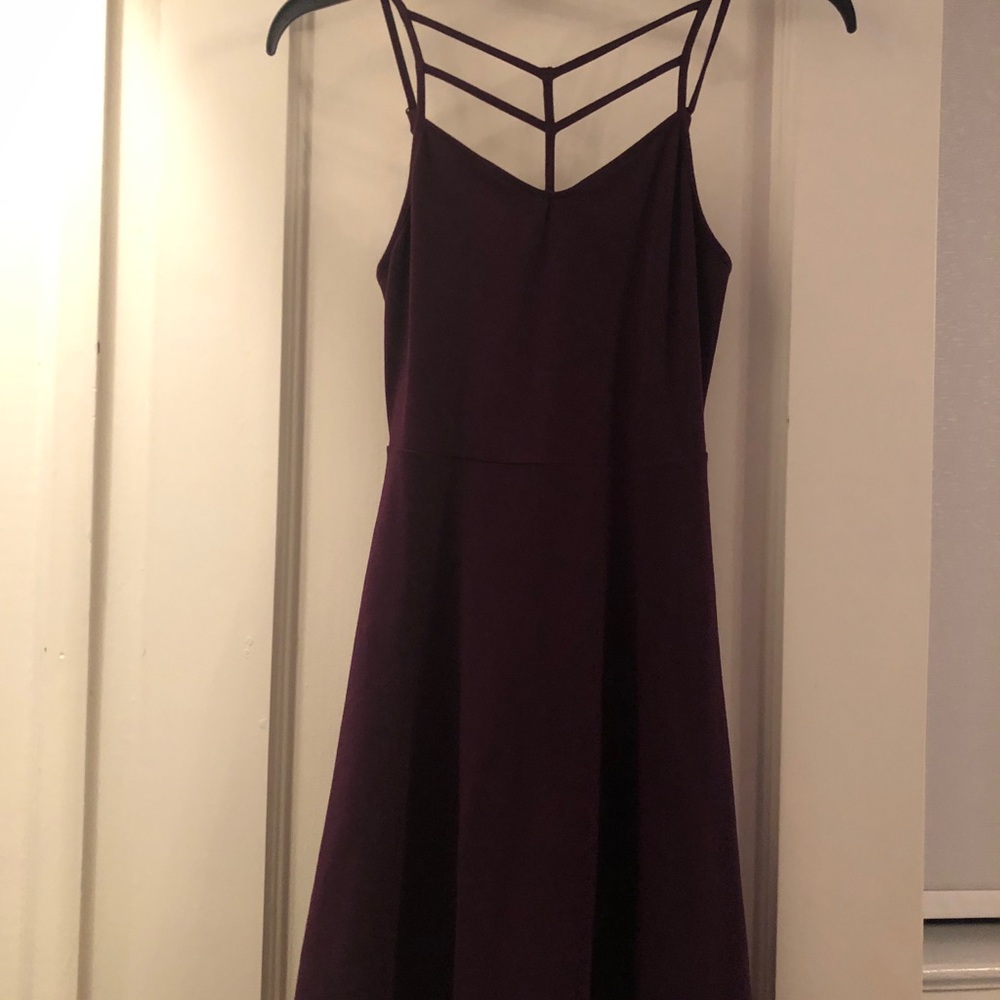 NWOT Express purple high neck mini dress